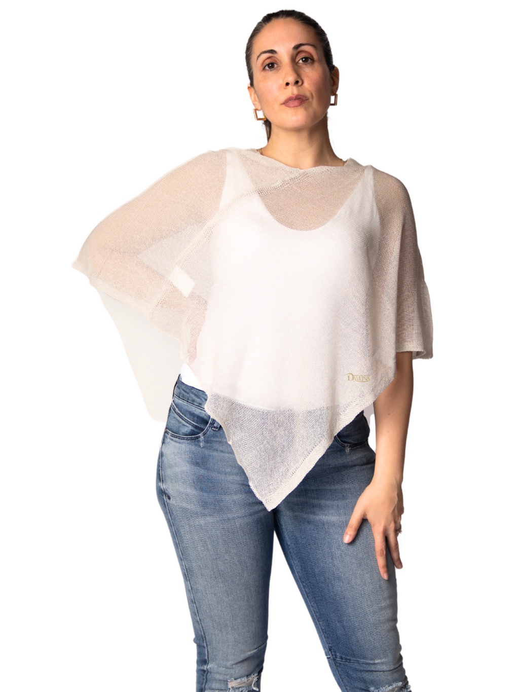 Chic, stylish Sheer Poncho, Summer poncho, Wedding Shawl - DAVLINA