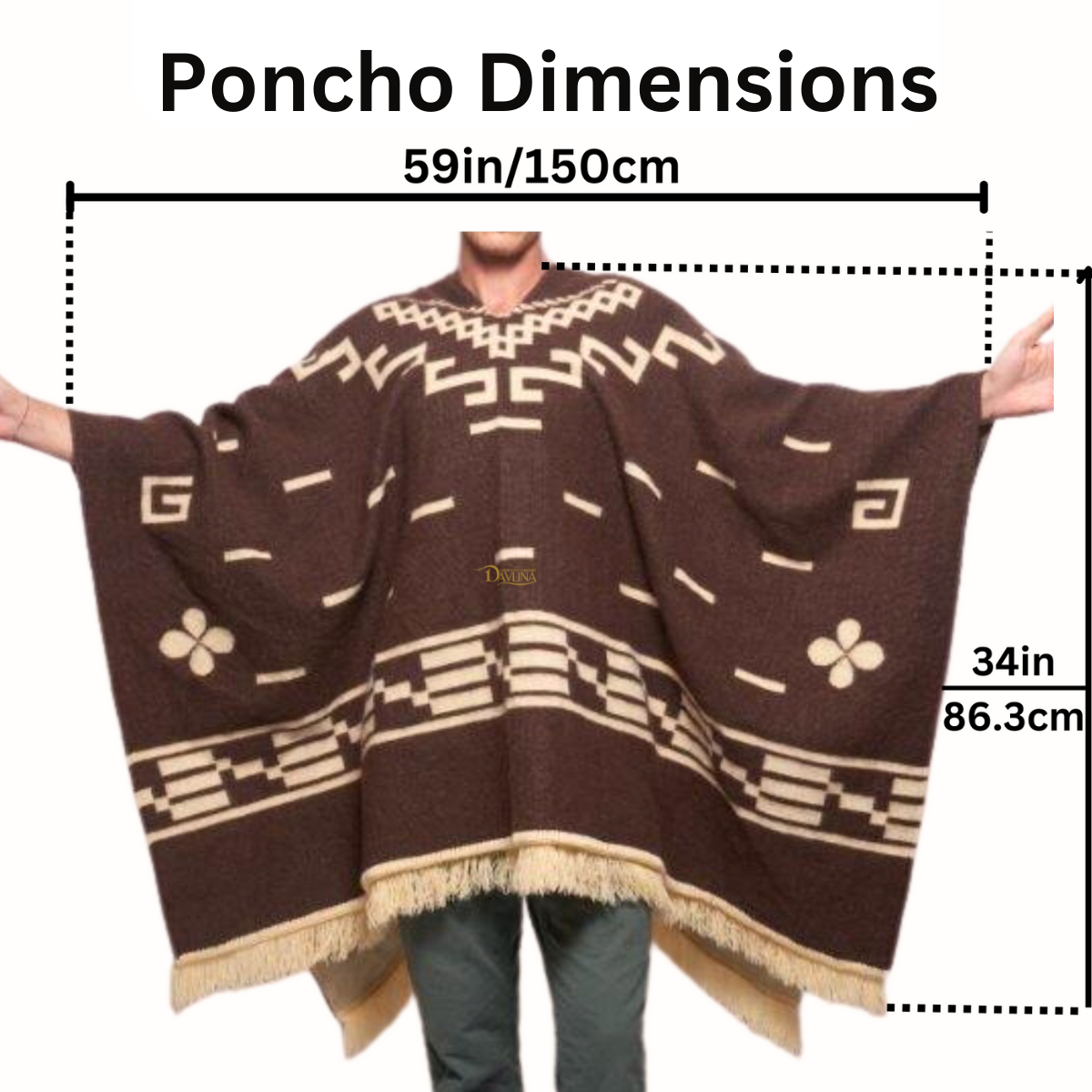 Clint Eastwood Poncho Lightweight Replica ,brown, Wool Blend, Handwoven in  South America, Cape, Coat, Jacket, Fair Trade, Perfect Gift 