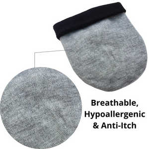 REVERSIBLE Alpaca Wool Brushed Beanie. Black/Gray