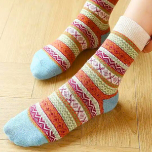 5 PAIRS of Cashmere Wool Blend Socks - Bohemian