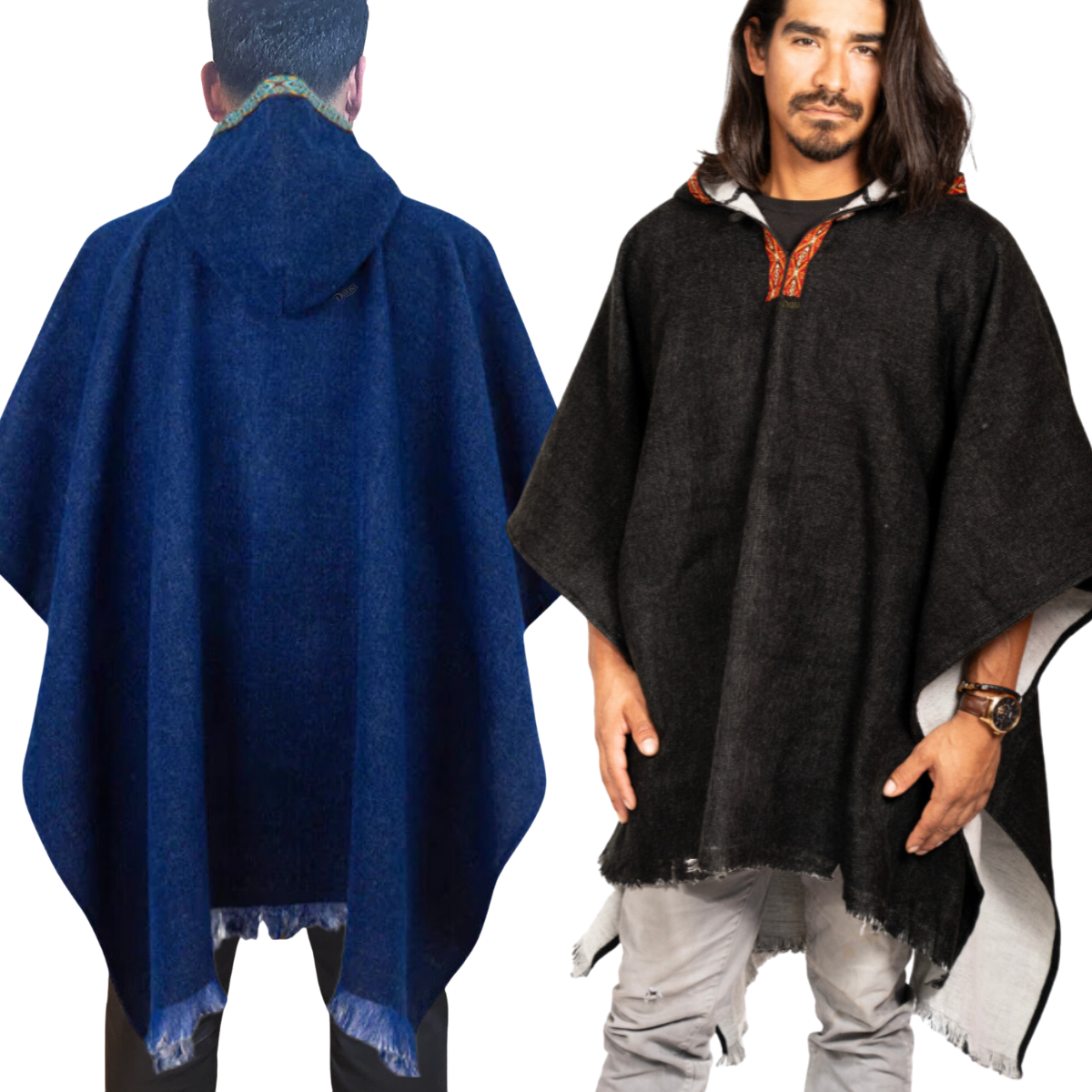 ALPACA Wool Poncho: Solid Colors - Thick and Hooded , Unique and ALPACA Wool Poncho: Solid Colors - Thick and Hooded , Unique and