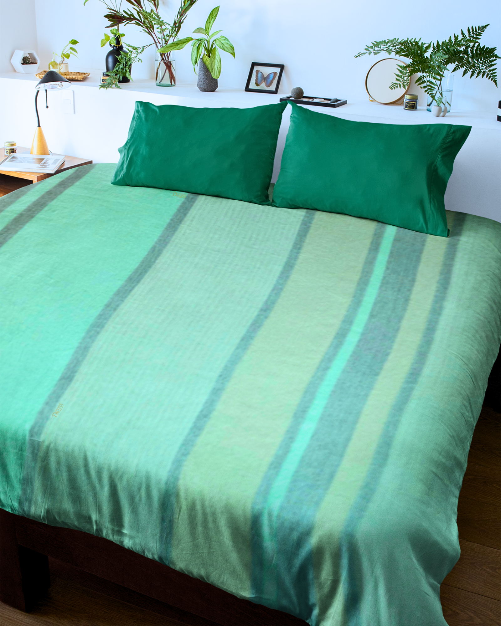 Alpaca Wool Blanket (98"x65"), Light Weight, Soft and Warm - Green