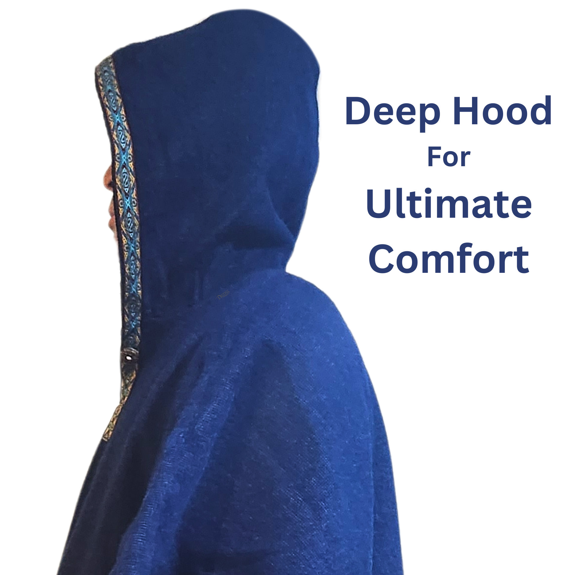 ALPACA Wool Poncho: Solid Colors - Thick and Hooded , Unique and made in Ecuador.