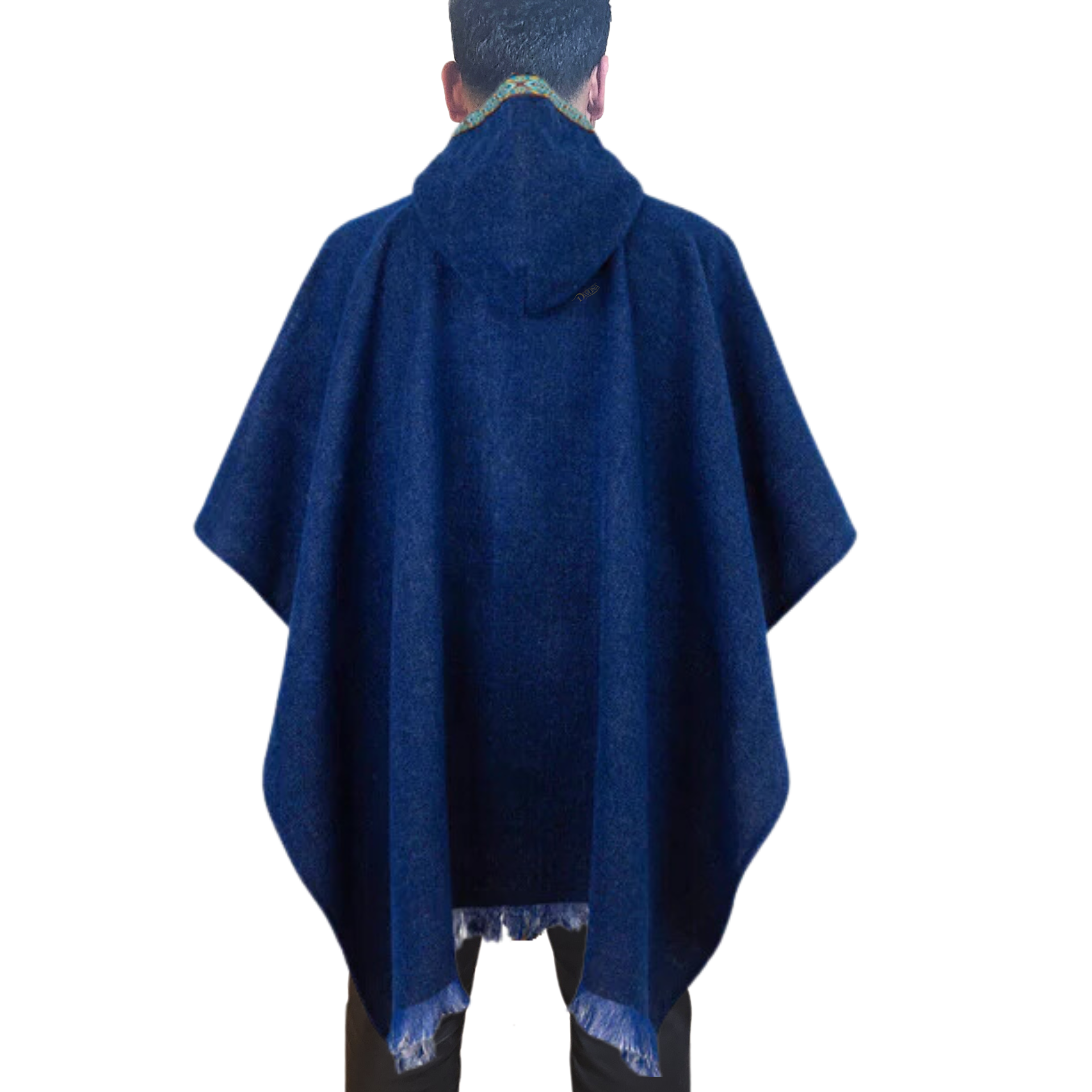 ALPACA Wool Poncho: Solid Colors - Thick and Hooded , Unique and made in Ecuador.