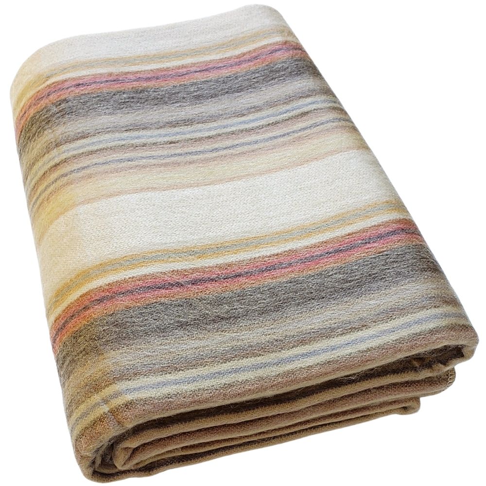 Alpaca Wool Throw Blanket 95"x67". Light Weight, Soft and Warm, Queen Size - davlina