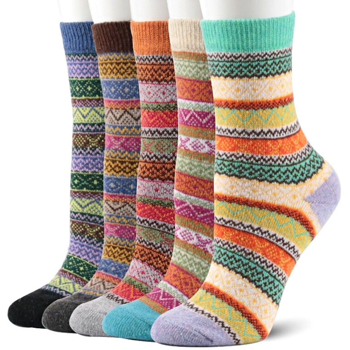 5 PAIRS of Cashmere Wool Blend Socks. – DAVLINA