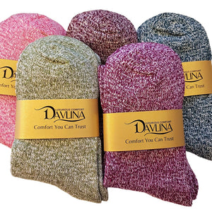 5 Pairs Cashmere Wool Blend Socks - davlina